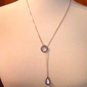 Sterling Silver Dual-Sided Marcasite & Mother of Pearl Necklace